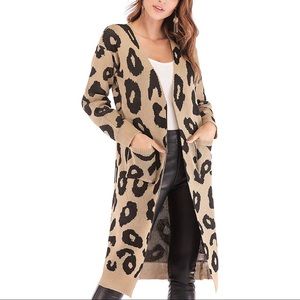 Cheetah Print Duster Cardigan